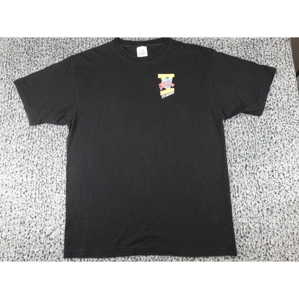 Planet Hollywood T-Shirt Mens XL Black 1991 5th Anniversary V Handprint USA